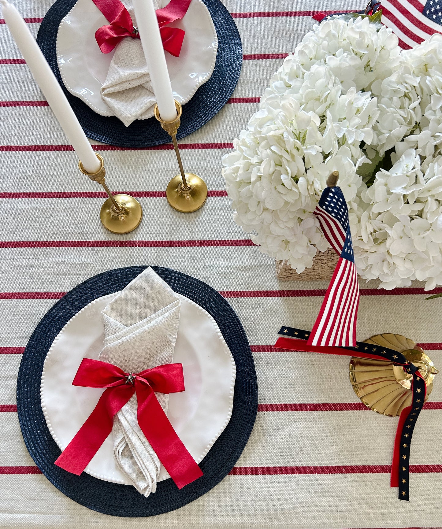 Red Stripe Tablecloth