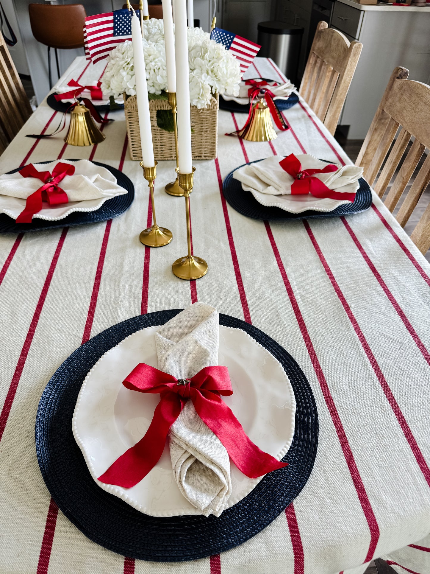Red Stripe Tablecloth
