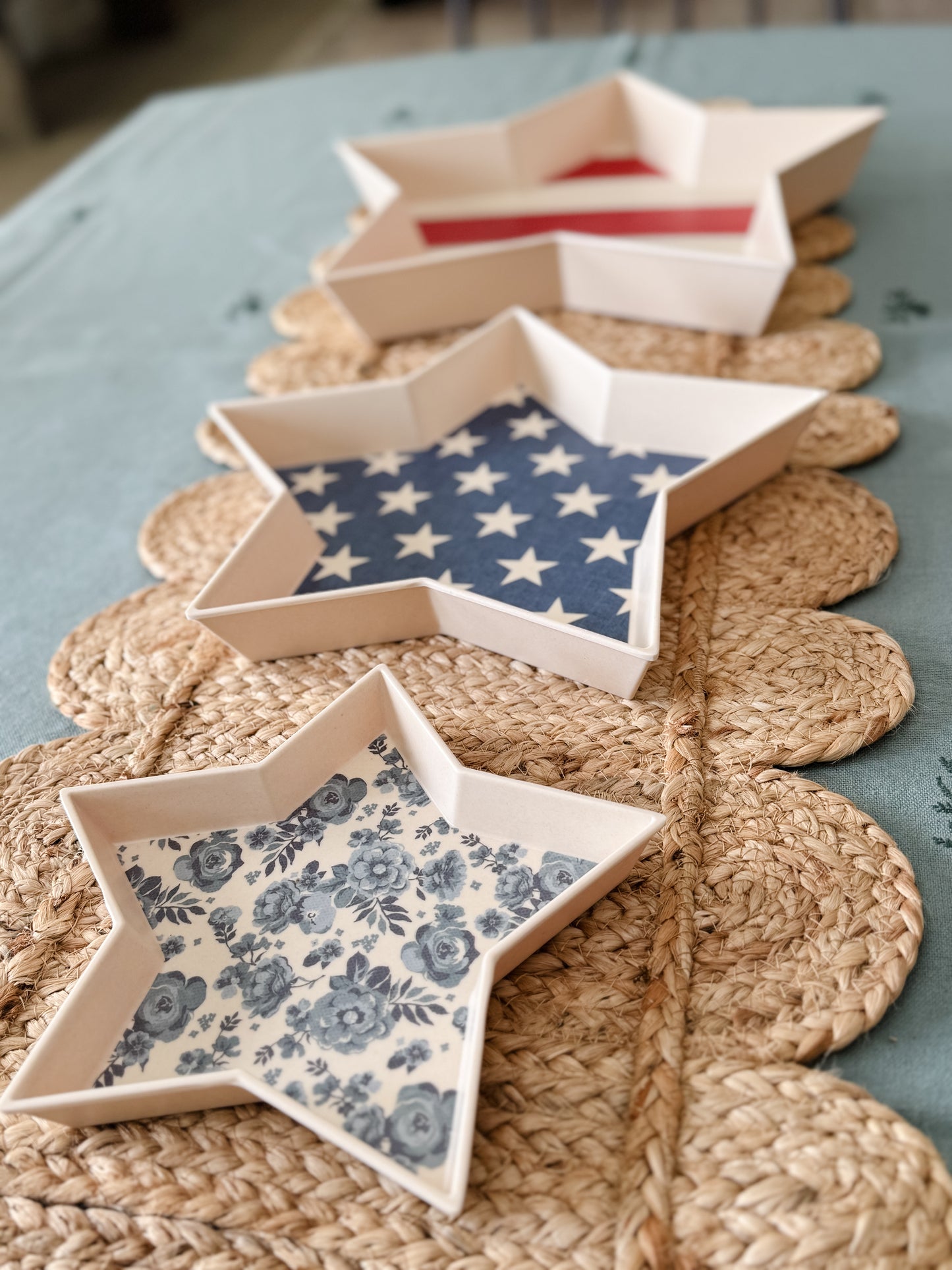 Stacking Stars Bamboo Tray Set