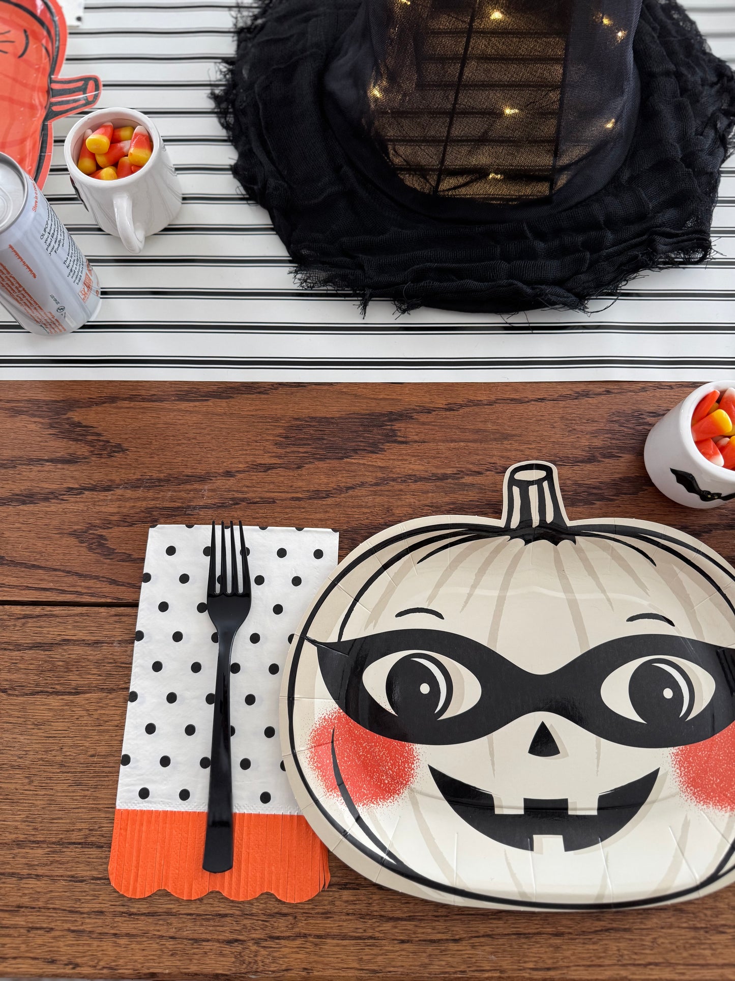 Polka Dot Halloween Napkins