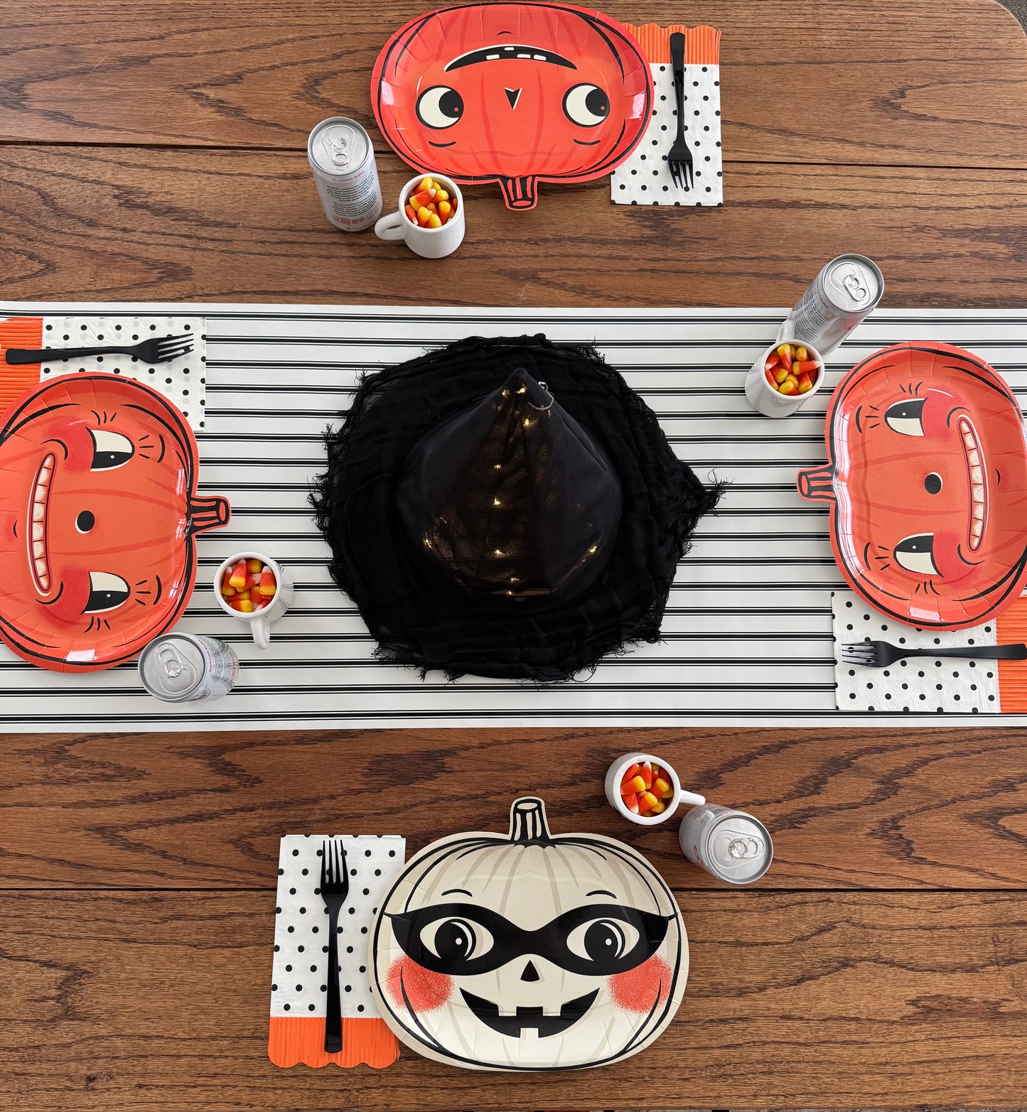 Polka Dot Halloween Napkins