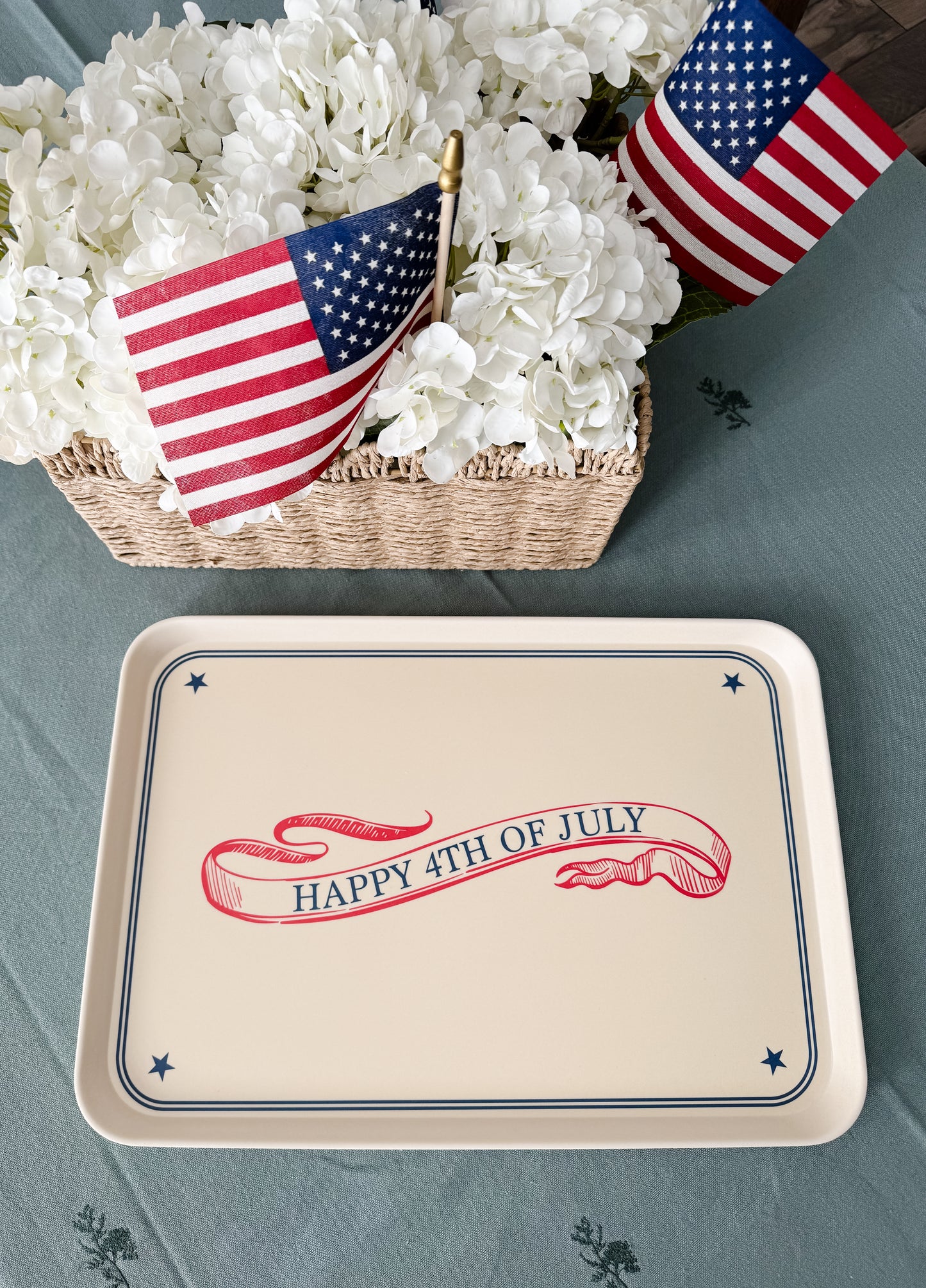 4th of July Bamboo Serving Tray