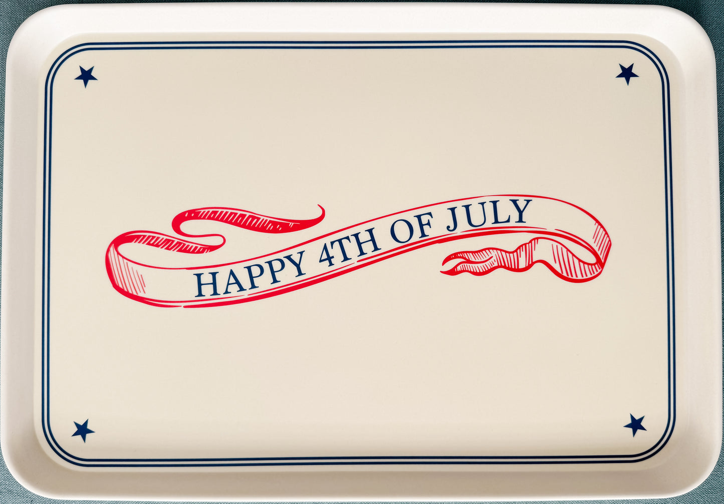 4th of July Bamboo Serving Tray