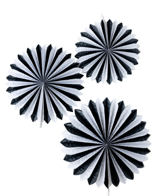 Black & White Oversized Tissue Fans